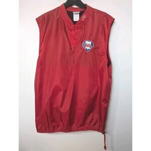 Rawlings MLB Pliladelphia Phillies Size M Windbreaker Pullover Vest VTG